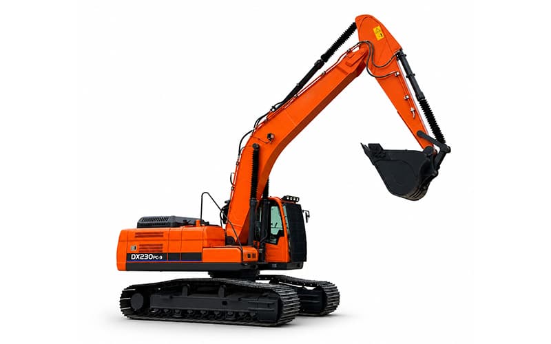 بیل مکانیکی خزنده 21.6 تنی DX230PC-9: مشخصات سنگین برای کار با عملکرد بالا